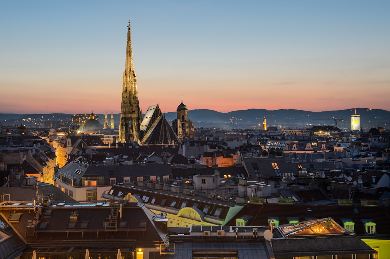 Stadtansicht mit historischer Architektur