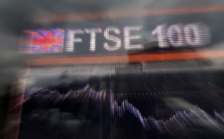 FTSE 100 trade board