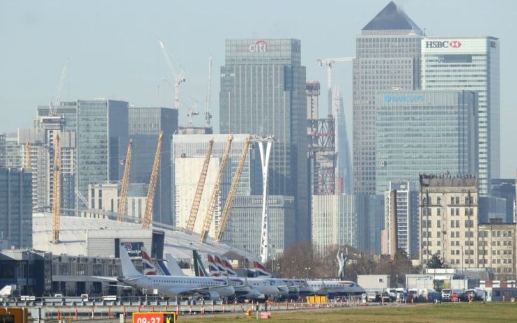 Construction is underway at London City Airport