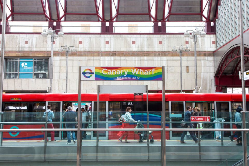 Transport for London have put in place Pride roundels at tube stations across the capital ahead of the event