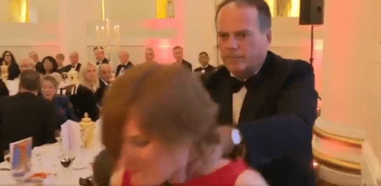 Mark Field MP is filmed grabbing and forcibly ejecting a Greenpeace protester from Philip Hammond's Mansion House speech