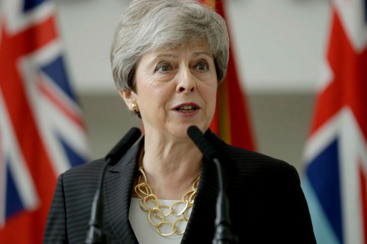 Theresa May has said her Brexit deal would have been better for the UK than Boris Johnson&rsquo;s. (Photo by Matt Dunham - WPA Pool/Getty Images)