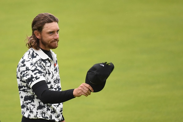 England's Tommy Fleetwood waves to the crowd after finishing second in the final round of the British Open golf Championships at Royal Portrush golf club in Northern Ireland on July 21, 2019. (Photo by Andy BUCHANAN / AFP) / RESTRICTED TO EDITORIAL USE (Photo credit should read ANDY BUCHANAN/AFP/Getty Images)