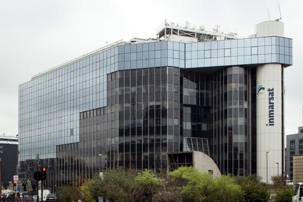 A picture shows the offices of satellite operator Inmarsat in central London on March 25, 2014. Inmarsat said it managed to work out which direction the missing Malaysia Airlines plane flew in by measuring the Doppler effect of hourly 'pings' from the aircraft. Malaysia's prime minister announced earlier that the Inmarsat analysis of flight MH370's path placed its last position in remote waters off Australia's west coast, meaning it can only have run out of fuel above the southern Indian Ocean. AFP PHOTO / LEON NEAL (Photo credit should read LEON NEAL/AFP/Getty Images)