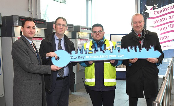 New Rail minister Paul Maynard (second from left)