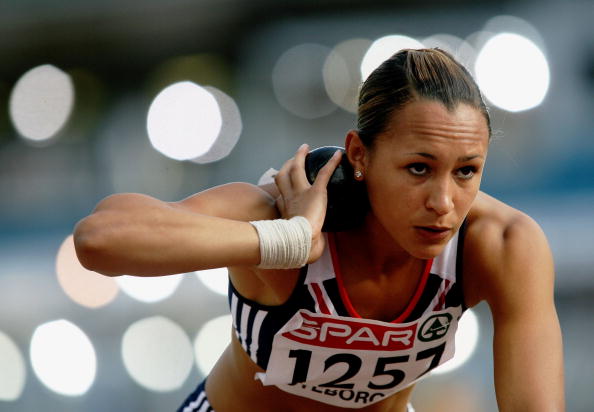 GOTHENBURG, SWEDEN - AUGUST 07:  Jessica Ennis of Great Britain competes during the Shot Put discipline in the Women's Heptathlon on day one of the 19th European Athletics Championships at the Ullevi Stadium on August 7, 2006 in Gothenburg, Sweden.  (Photo by Stu Forster/Getty Images)