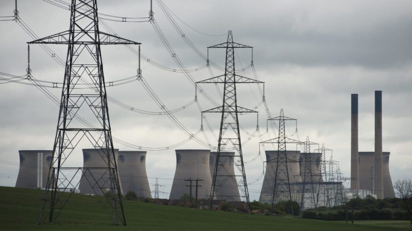 A general view shows pylons and Ferrybridge C power station, owned by energy company SSE, which is set to stop generating and close in March 2016, near Knottingley, northern England, on May 24, 2015. The coal-fired powerstation went online in 1966. AFP PHOTO / OLI SCARFF (Photo credit should read OLI SCARFF/AFP/Getty Images)
