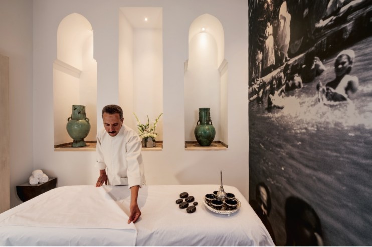 Massage therapist Ahmed Bihssi at Riad Farnatchi Spa