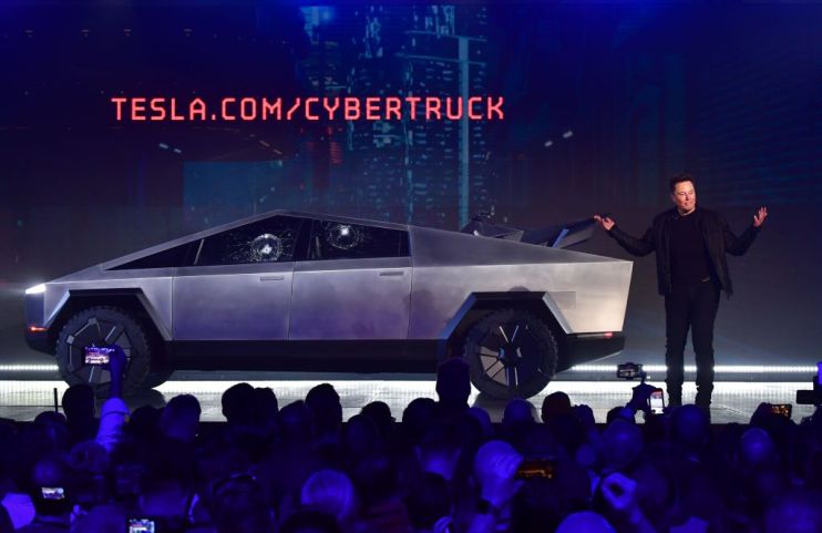 Tesla founder Elon Musk unveils his Cybertruck in California
