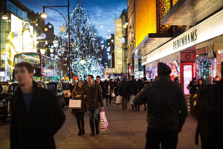 Londoners Shop On Christmas Eve For Last Minute Presents