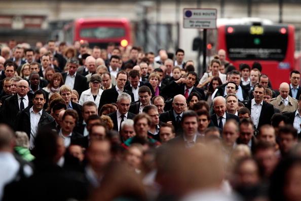 Commuters in London