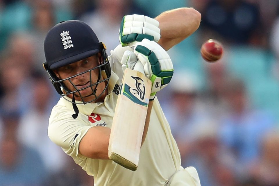 England's Jos Buttler plays a shot during play on the third day of the fifth Ashes cricket Test match between England and Australia at The Oval in London on September 14, 2019. (Photo by Glyn KIRK / AFP) / RESTRICTED TO EDITORIAL USE. NO ASSOCIATION WITH DIRECT COMPETITOR OF SPONSOR, PARTNER, OR SUPPLIER OF THE ECB (Photo credit should read GLYN KIRK/AFP via Getty Images)