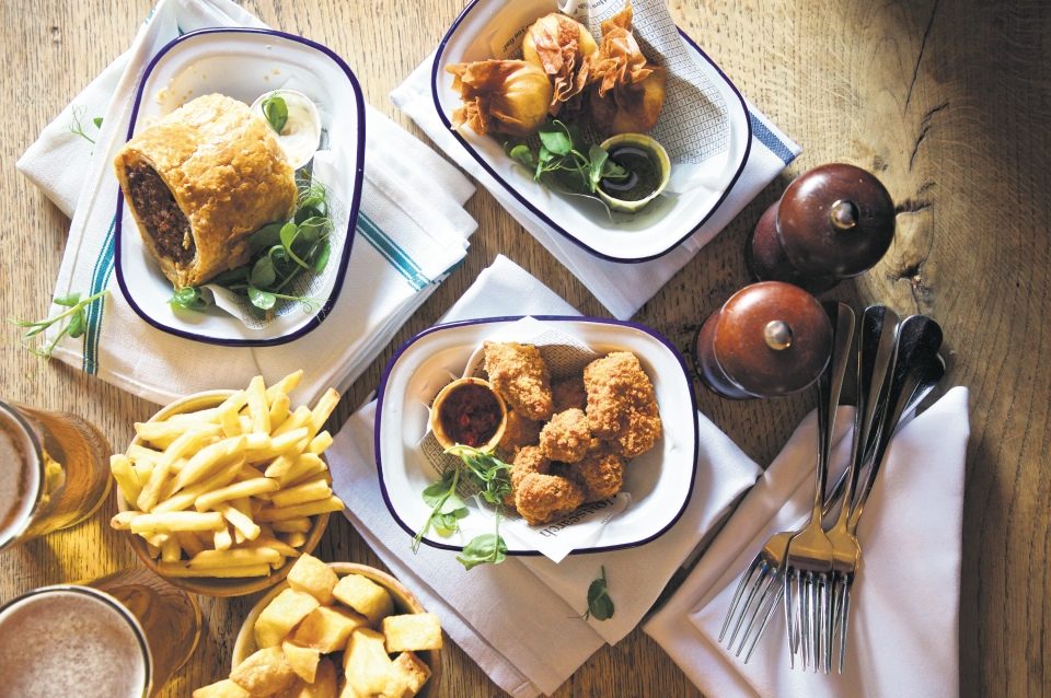 Food at the Victoria Inn, Holkham