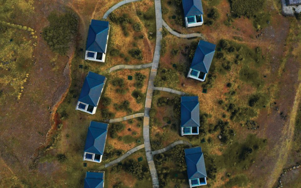 The Tekoma villas from above