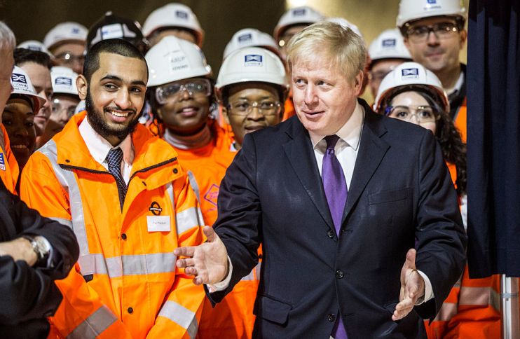 The Queen Visits The Crossrail Station Site At Bond Street
