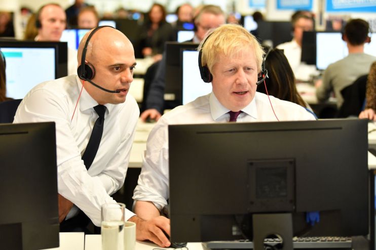 Boris Johnson Visits Conservative Campaign HQ