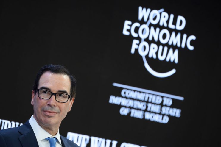 Steve Mnuchin used his Davos address to threaten the UK with reprisals if it pushes ahead with a digital tax