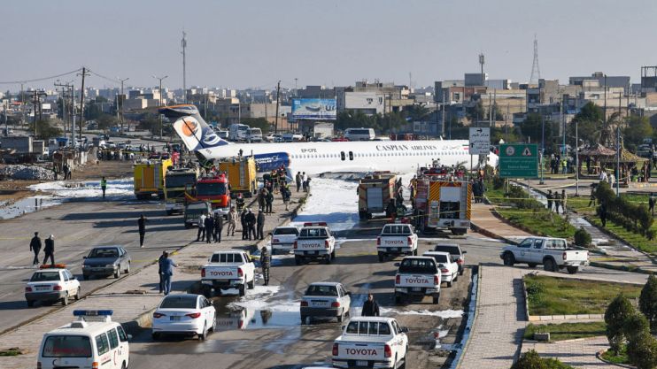 A reporter for state TV said there had been an issue with the plane's wheels