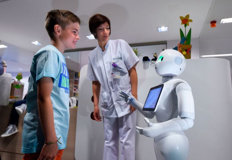 BELGIUM-SCIENCE-ROBOTIC-HOSPITAL-ROBOT-PEPPER