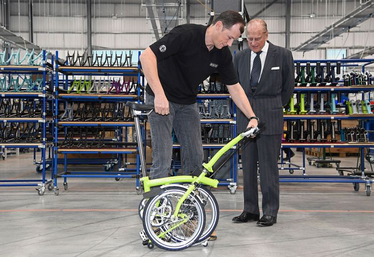 The Duke Of Edinburgh Opens The New Brompton Bicycle Factory