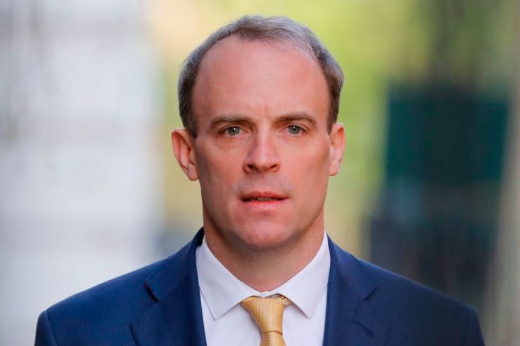 Foreign Secretary Dominic Raab will deputise for Prime Minister Boris Johnson. (Photo by TOLGA AKMEN/AFP via Getty Images)