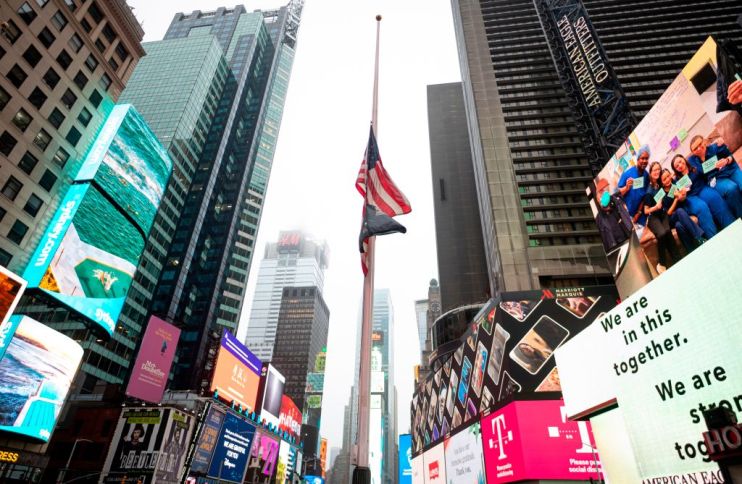The number of patients hospitalised with coronavirus in New York fell for the first time today, leading to hopes that the virus may have reached its peak in the state.