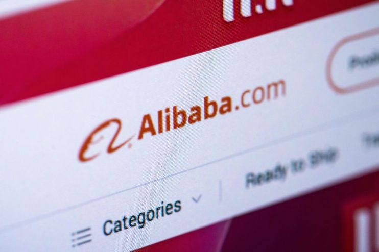 FRANCE-STOCK-DISTRIBUTION-ALIBABA-LOGO