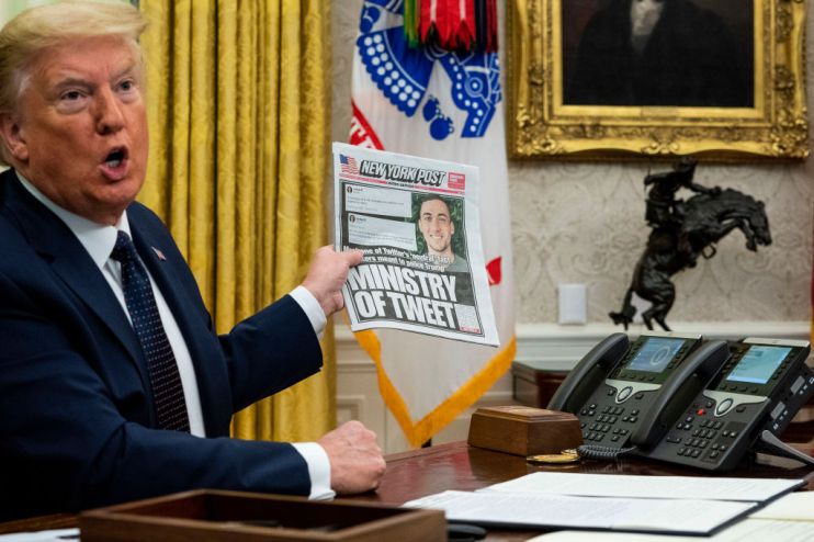 US president Donald Trump has this evening signed an executive order designed to weaken the legal protections around social media companies.