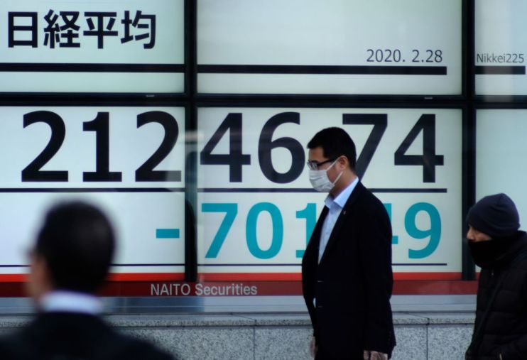 Asian stocks and oil prices fell on Monday due to fears of a second wave of coronavirus infections, not helped by poor economic data out of China