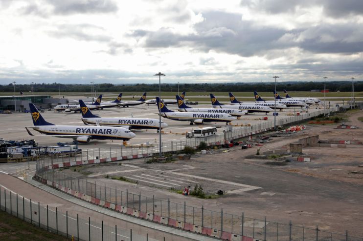 Ryanair flew just 400,000 people last month, the low-cost airline revealed today, as the coronavirus continued to cripple global aviation.