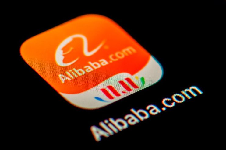 FRANCE-STOCK-DISTRIBUTION-ALIBABA-LOGO