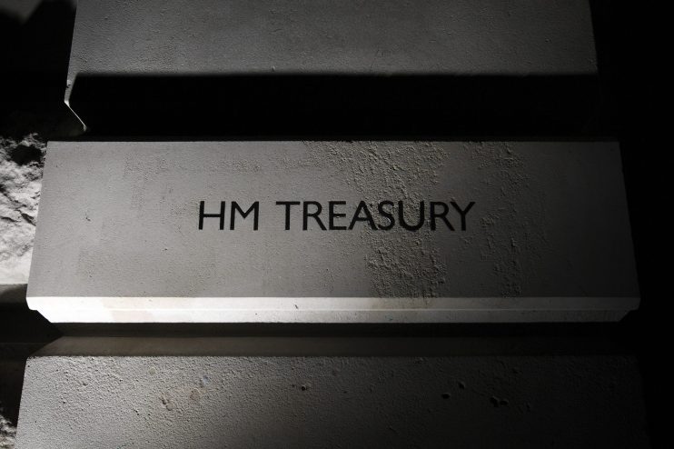 The sign on the HM Treasury on Horse Gua