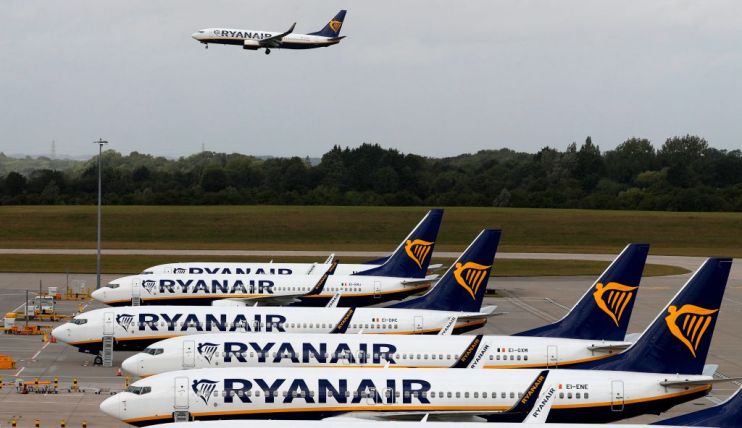 Budget carrier Ryanair flew 7m passengers last month, nearly half the number it carried in August last year, as demand for air travel continued to grow despite the UK&rsquo;s quarantine regime.