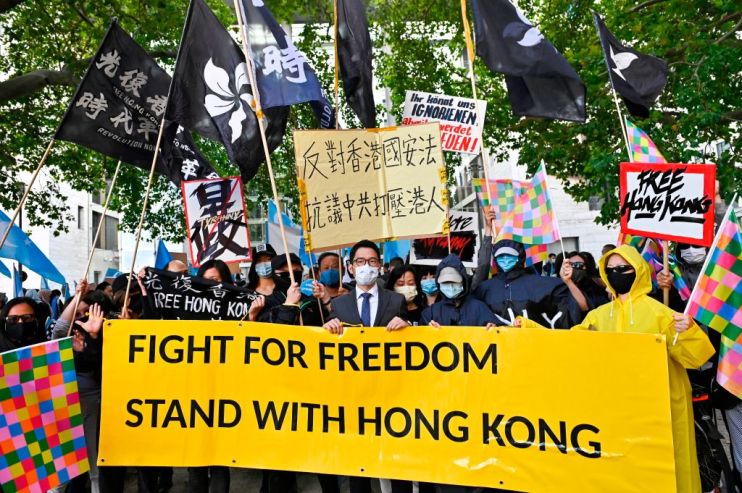 GERMANY-CHINA-POLITICS-DIPLOMACY-DEMO