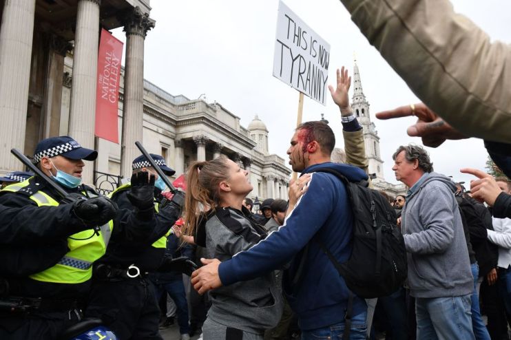 BRITAIN-HEALTH-VIRUS-PROTEST