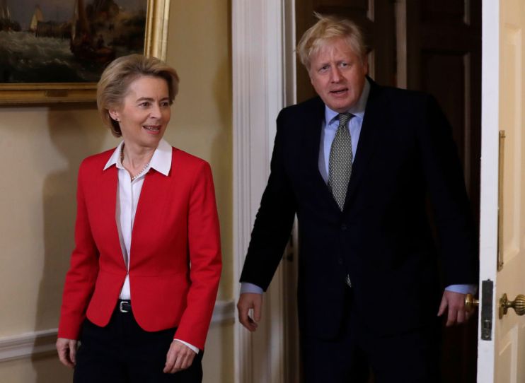 Boris Johnson Meets EU Commission President Ursula von der Leyen