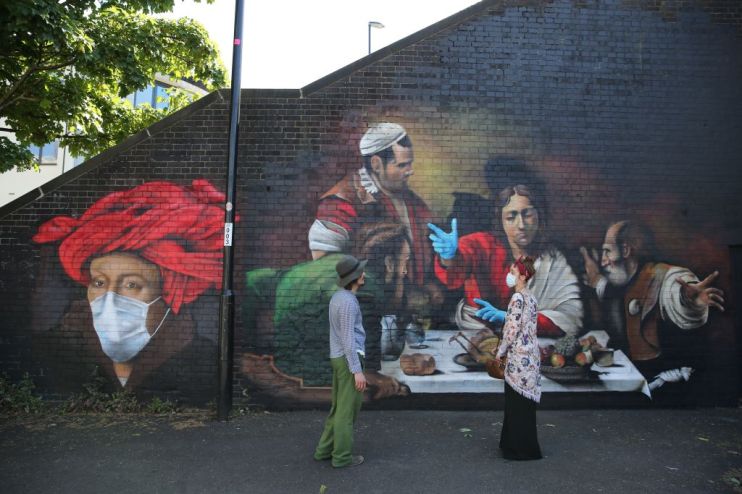 BRITAIN-HEALTH-VIRUS-ART