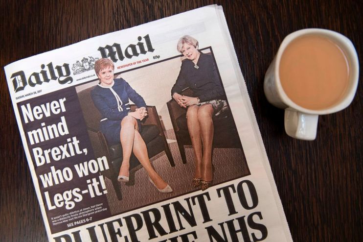 BRITAIN-EU-POLITICS-BREXIT-GENDER-NEWSPAPER