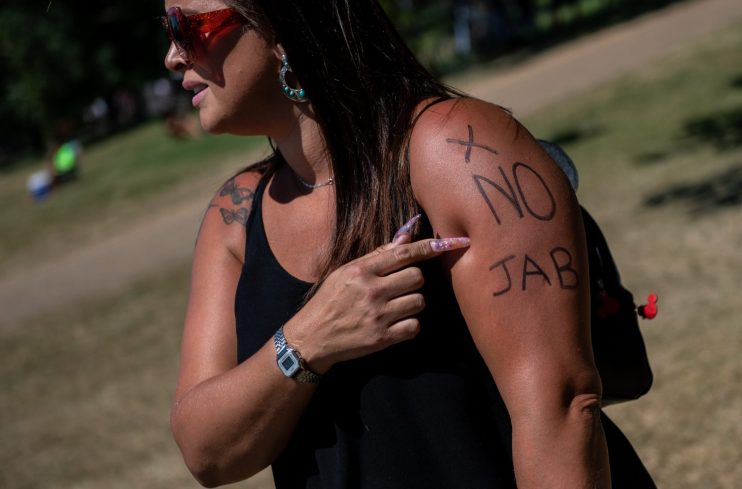 Anti-Lockdown Protest In Hyde Park