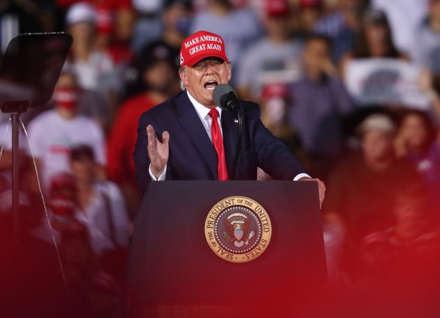 Donald Trump Holds Late-Night Campaign Rally In Miami Area