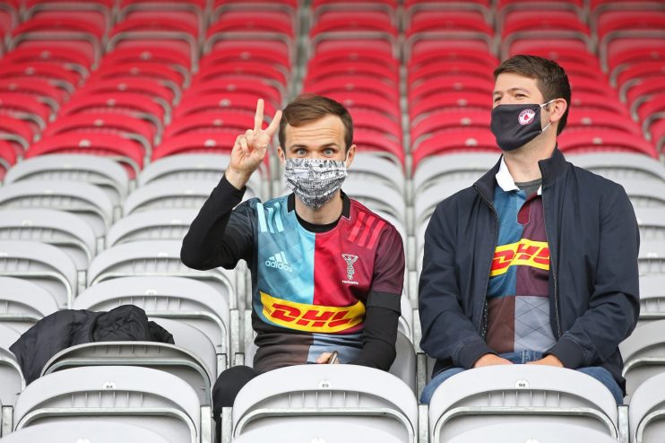 Harlequins had 2,800 spectators at their game with Bath in September, as part of a nationwide pilot scheme