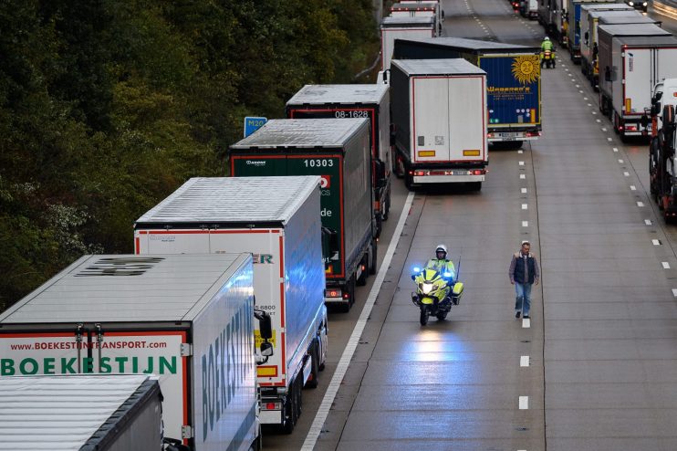 Lorries Back Up As Operation Stack Is Activated On Kent Motorway
