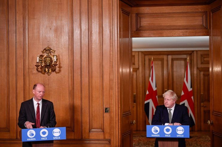 Prime Minister Holds Virtual Briefing As UK Imposes New Covid-19 Rules