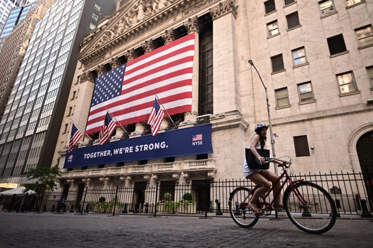 US Economic growth slowed in the first quarter (Photo by Johannes EISELE / AFP) (Photo by JOHANNES EISELE/AFP via Getty Images)