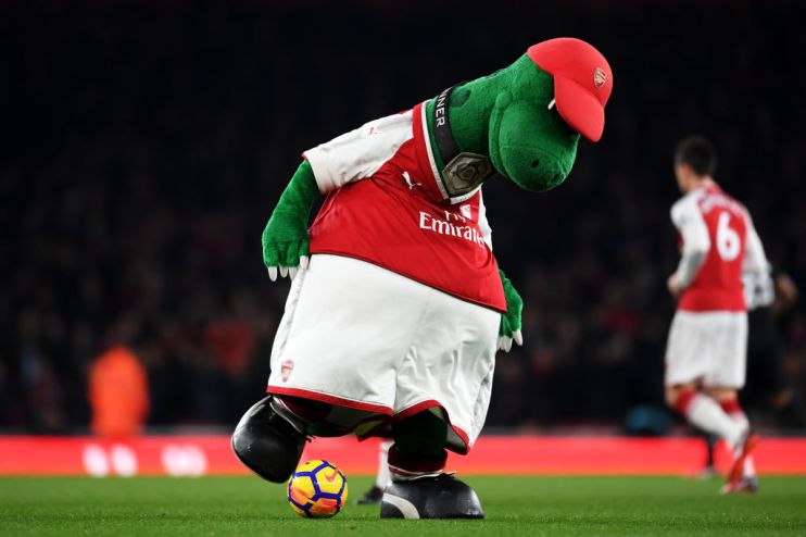 Arsenal mothballed mascot Gunnersaurus while matches were being played behind closed doors due to the pandemic