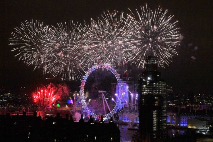 London Fireworks See In The New Year