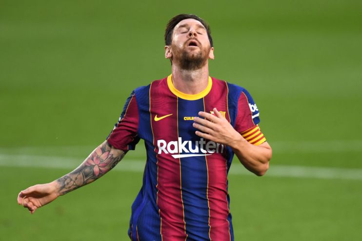 Lionel Messi of Barcelona, who retain the title of the world's richest club in Deloitte's 2021 Football Money League