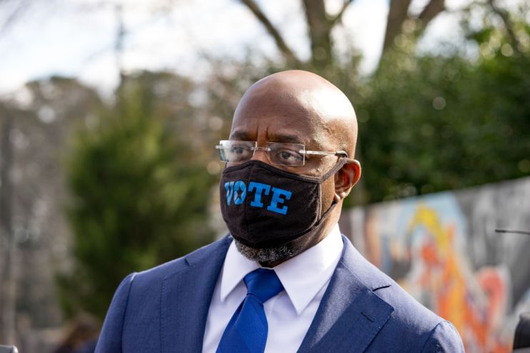Georgia Democratic Senate Candidate Raphael Warnock Campaigns On Election Day