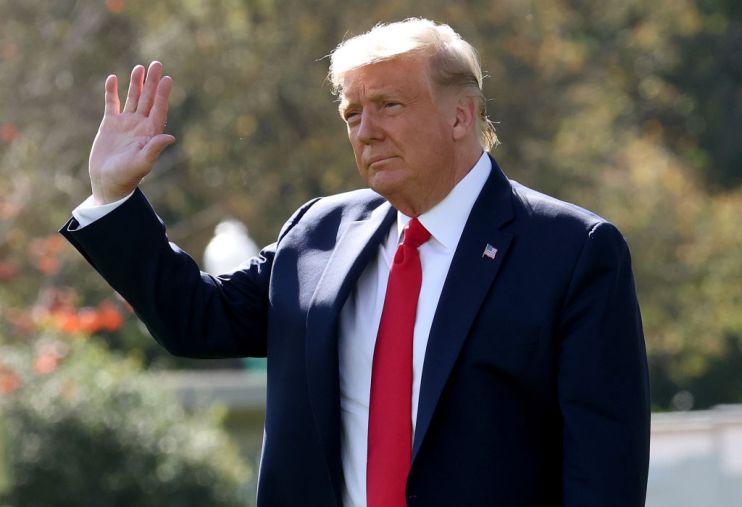 President Trump Departs White House For Two Florida Campaign Rallies