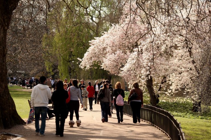 Londoners Revel In Spring Sunshine